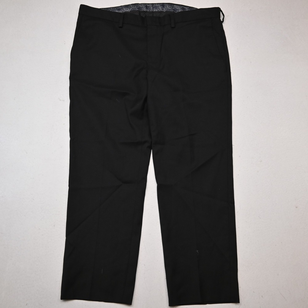 Tallia 18 Husky 34x28 Black Slim Flat Front Dress Suit Trouser Boys Pants